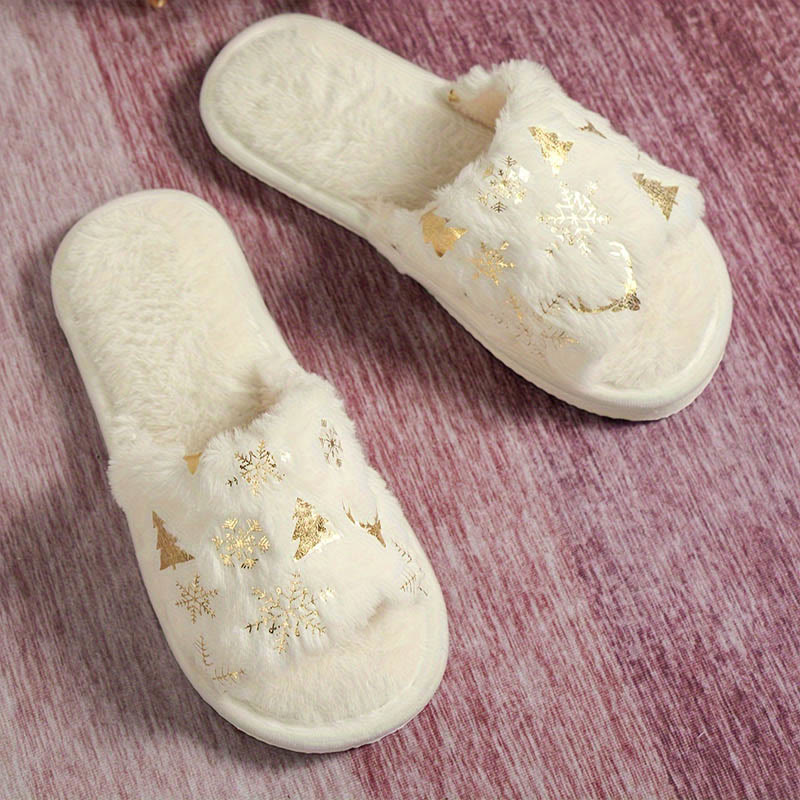 Plus Size Open Toe Slippers - Beige - EU44-45(U10-11) - image 3
