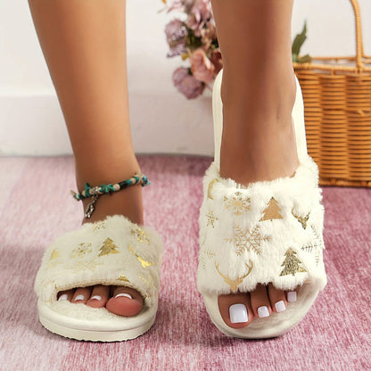 Plus Size Open Toe Slippers - image 0