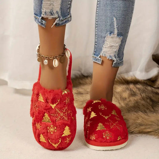 Plus Size Christmas Tree Slippers - image 0