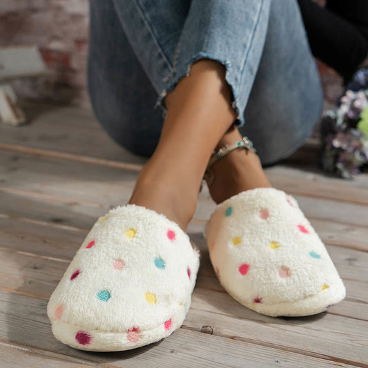 Plus Size Colorful Dots Slippers - image 0