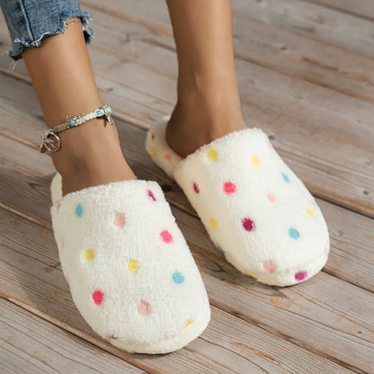 Plus Size Colorful Dots Slippers - Beige - EU44-45(U10-11) - image 3