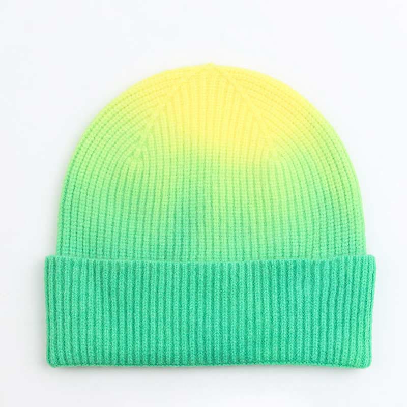 Gradient Color Gloves Beanie 2 In 1 Set - Green - One Size - image 5