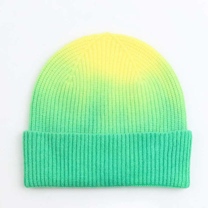 Gradient Color Gloves Beanie 2 In 1 Set - Green - One Size - image 5