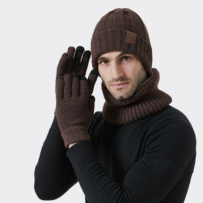 Fashionable Warm Gloves Beanie Scarf 3 In 1 Set - image 3