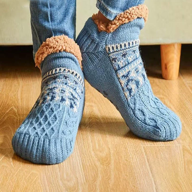Plus Size Thickened Knitted Home Slipper Socks - image 7