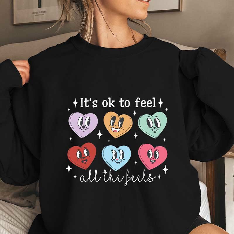 Plus Size Love Emoticon Sweatshirt - Black - 3XL - image 3
