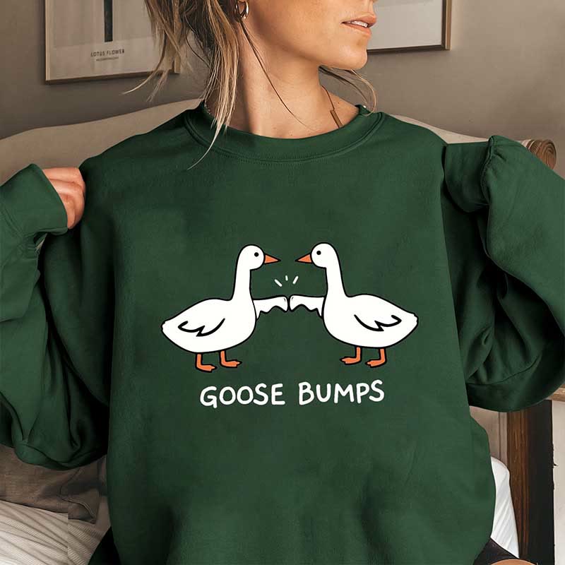 Plus Size Goose Bumps Sweatshirt - Dark Green - 3XL - image 4