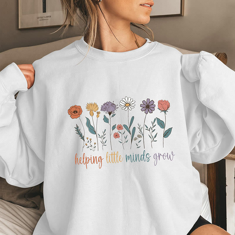 Plus Size Grow Flowers Sweatshirt - White - 3XL - image 2