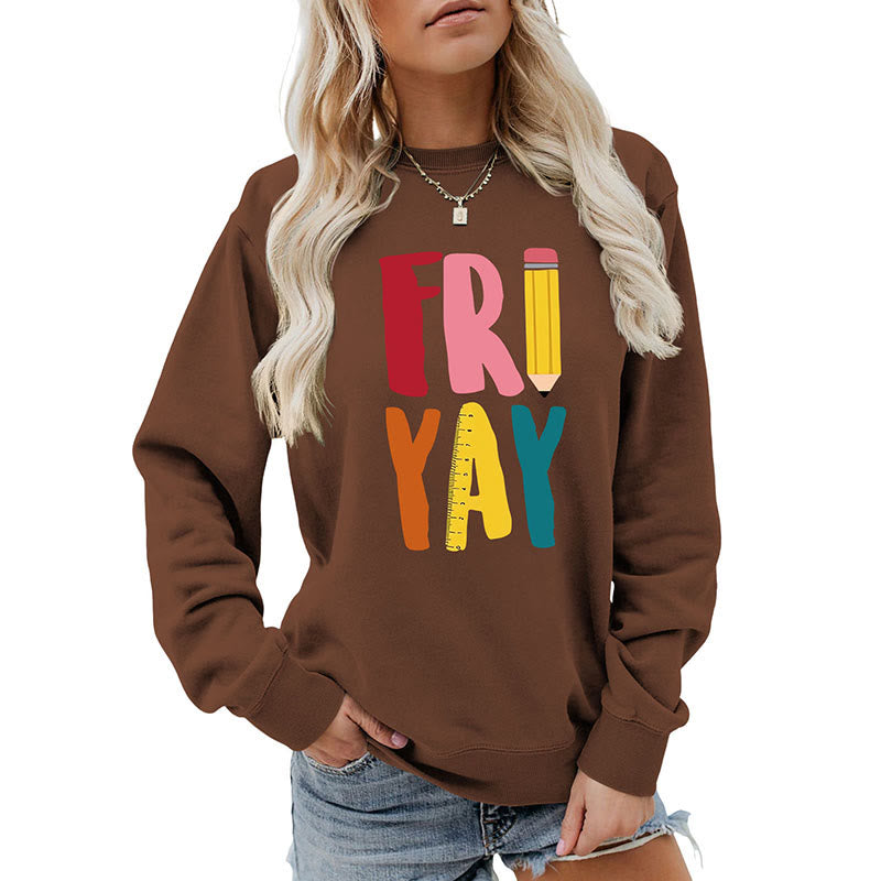 Plus Size Friday Pencil Print Sweatshirt - image 12