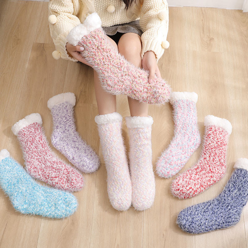 Plus Size Warm Thick Slipper Socks - image 0