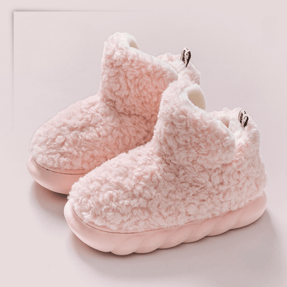 Plus Size Thick Sole Warm Slippers - Pink - EU40-41(US7-7.5) - image 3