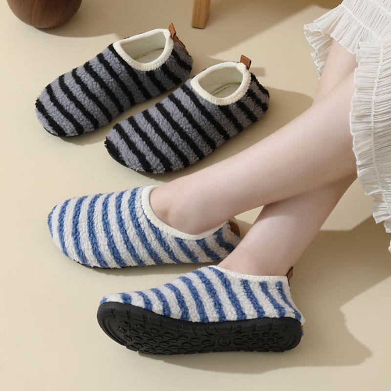 Plus Size Comfort Pinstripe Slippers - image 1