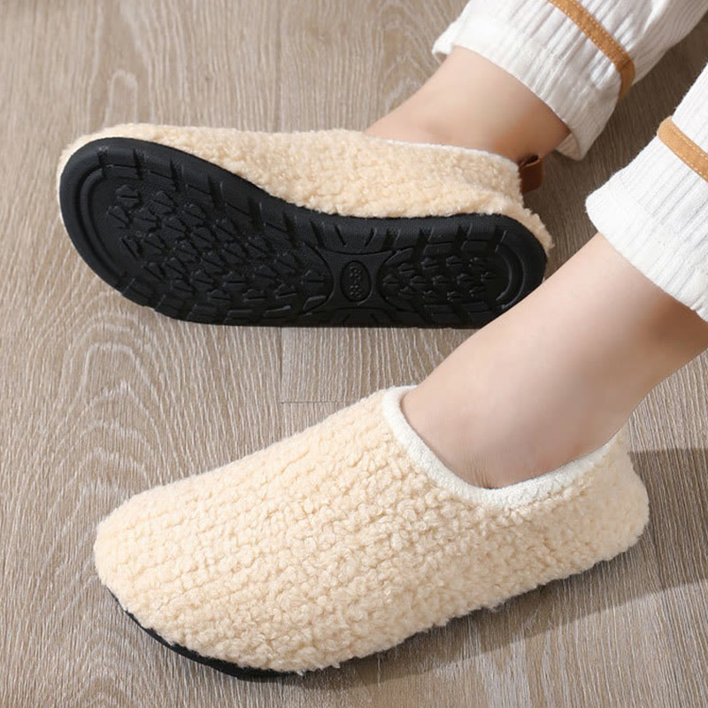 Plus Size Fuzzy Curly Fur Slippers - image 3