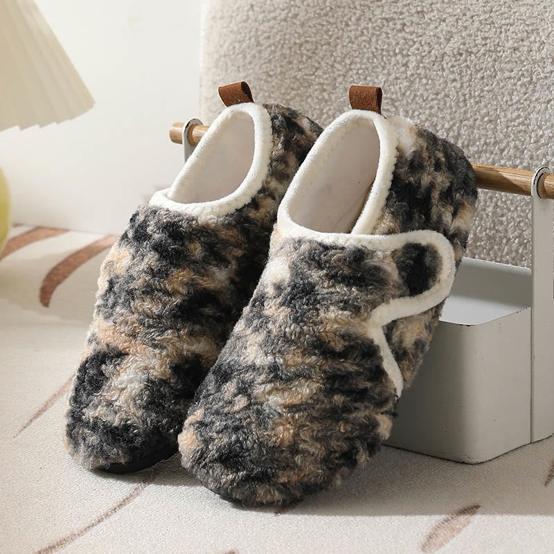 Plus Size Rip Tape Slippers - Leopard - EU43-44(US9-10) - image 11