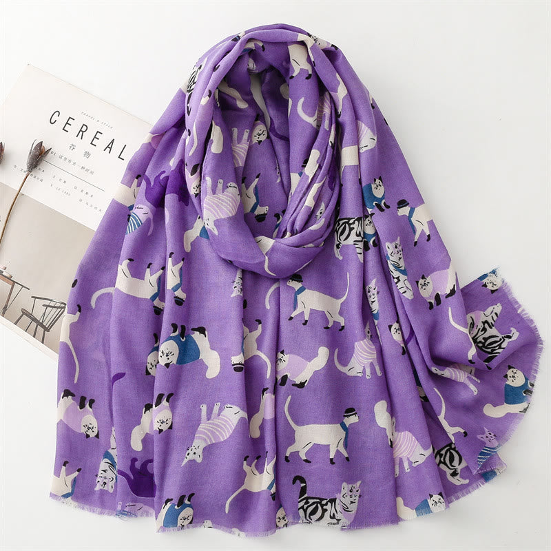 Warm Stole Blanket Scarf - Purple - One Size - image 1