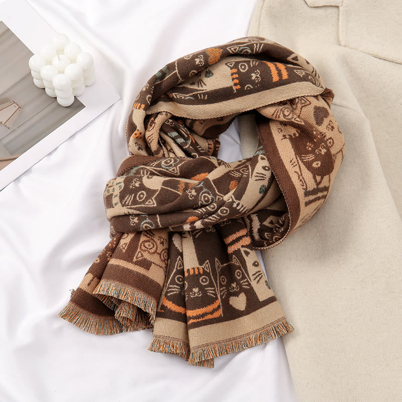 Cartoon Cat Blanket Scarf - image 4