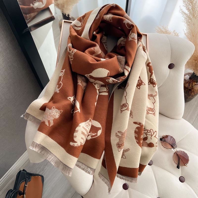 Stylish Cat Soft Blanket Scarf - image 6