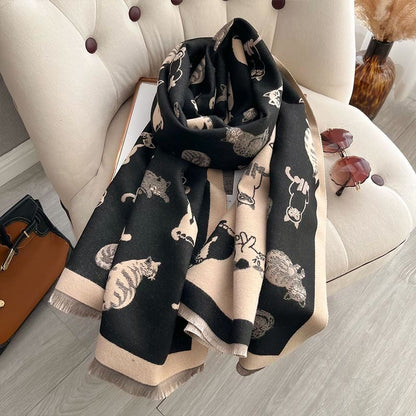 Stylish Cat Soft Blanket Scarf - image 8