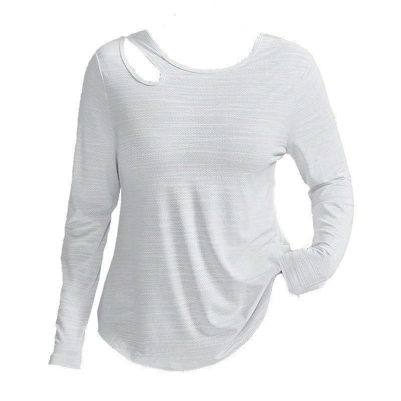 Plus Size Loose Long Sleeve Sports Shirt - image 2