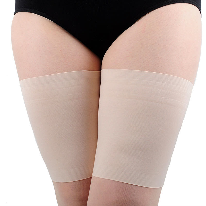 Plus Size Non Slip Elastic Thigh Sleeve(3 Pairs) - Nude - 4XL - image 1