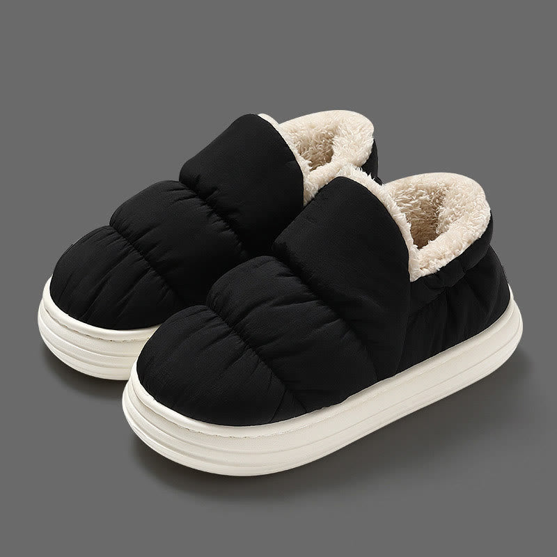 Plus Size Waterproof Thick Soles Slippers - Black - EU43-44(US9-10) - image 6
