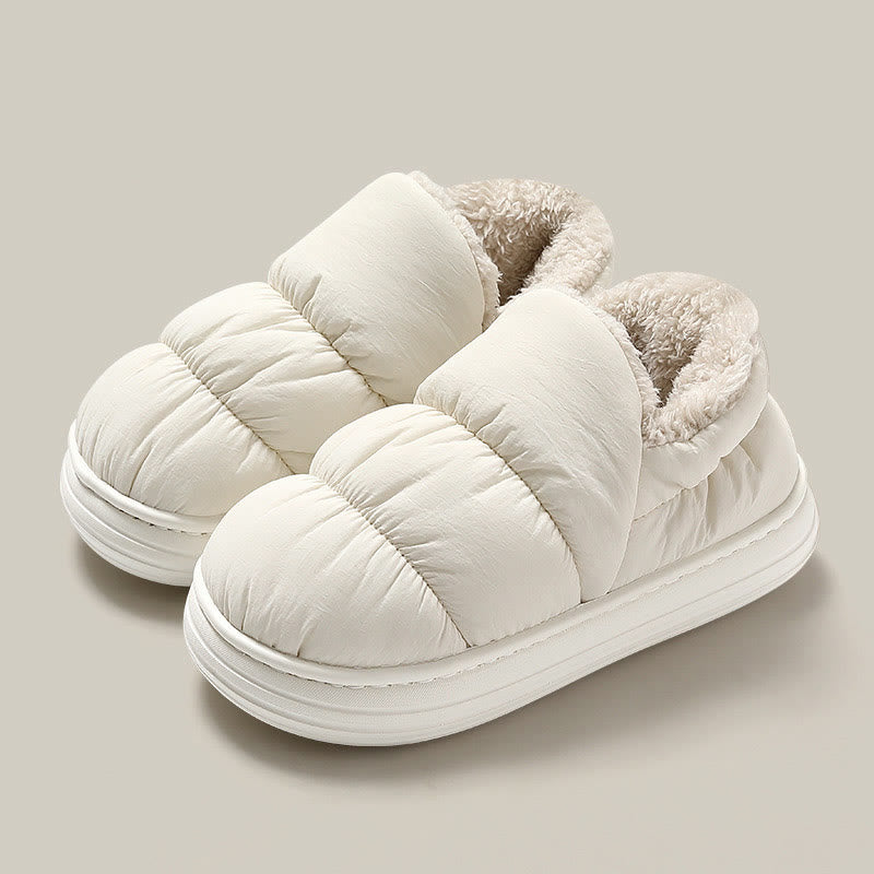 Plus Size Waterproof Thick Soles Slippers - White - EU43-44(US9-10) - image 8