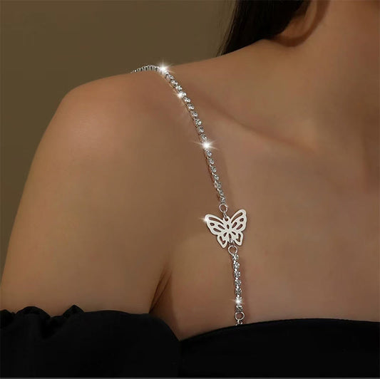 Sexy Rhinestone Shoulder Strap Chain (3 Pairs) - image 0