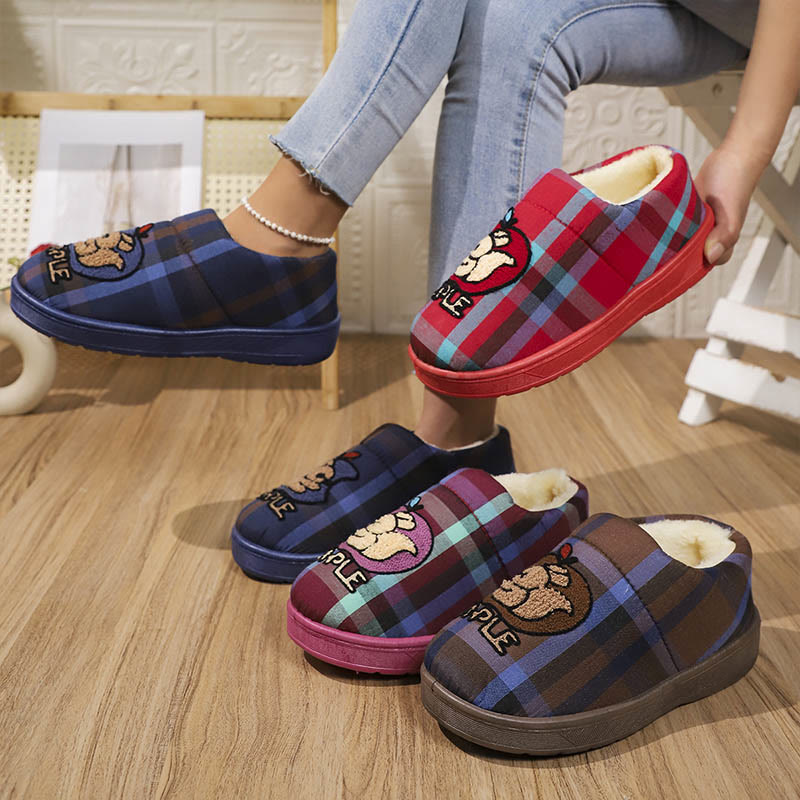 Plus Size Apple Slippers - Plush Wide-Fit Slip-On House Slippers – eu ...