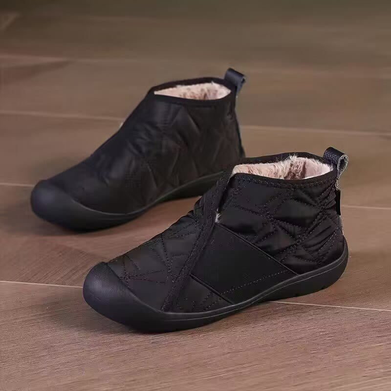 Plus Size Waterproof Warm Slippers - Black - EU44(US10) - image 9