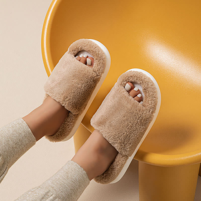 Plus Size All Season Cozy Slippers - Khaki - EU43-44(US9-10) - image 8