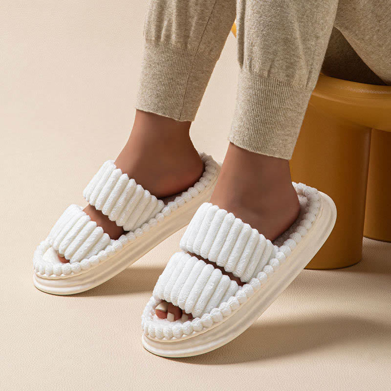 Plus Size Comfortable Pleated Slippers - image 1