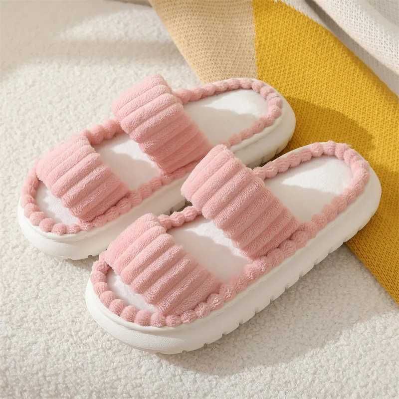 Plus Size Comfortable Pleated Slippers - Pink - EU43-44(US9-10) - image 9
