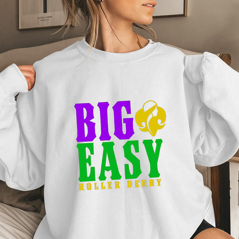 Plus Size Big Easy Roller Derby Sweatshirt - White - 3XL - image 3