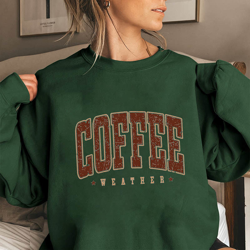 Plus Size Coffee Weather Sweatshirt - Dark Green - 3XL - image 4