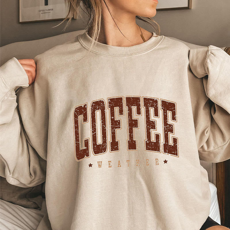 Plus Size Coffee Weather Sweatshirt - Khaki - 3XL - image 0