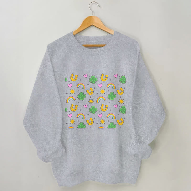 Plus Size Pink Heart Sweatshirt - Grey - 3XL - image 1