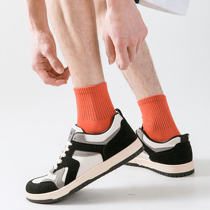 Plus Size Colorblock Basketball Quarter Compression Socks(5 Pairs) - image 9