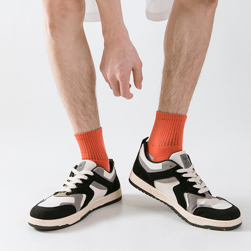 Plus Size Colorblock Basketball Quarter Compression Socks(5 Pairs) - image 8