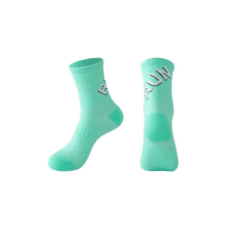 Plus Size Run Quarter Compression Socks(6 Pairs) - Green - EU39-44(US6-10) - image 11