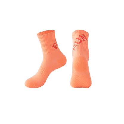 Plus Size Run Quarter Compression Socks(6 Pairs) - Orange - EU39-44(US6-10) - image 7