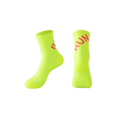 Plus Size Run Quarter Compression Socks(6 Pairs) - Fluorescent Green - EU39-44(US6-10) - image 10