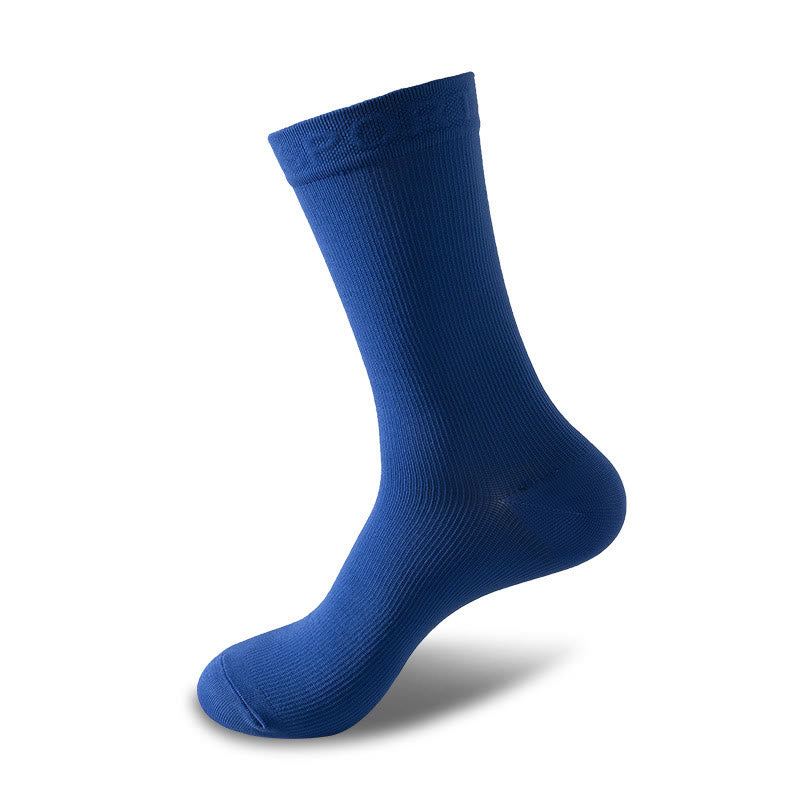 Plus Size Anti Slip Strips Quarter Compression Socks(6 Pairs) - Blue - EU37-45(US4-11) - image 9