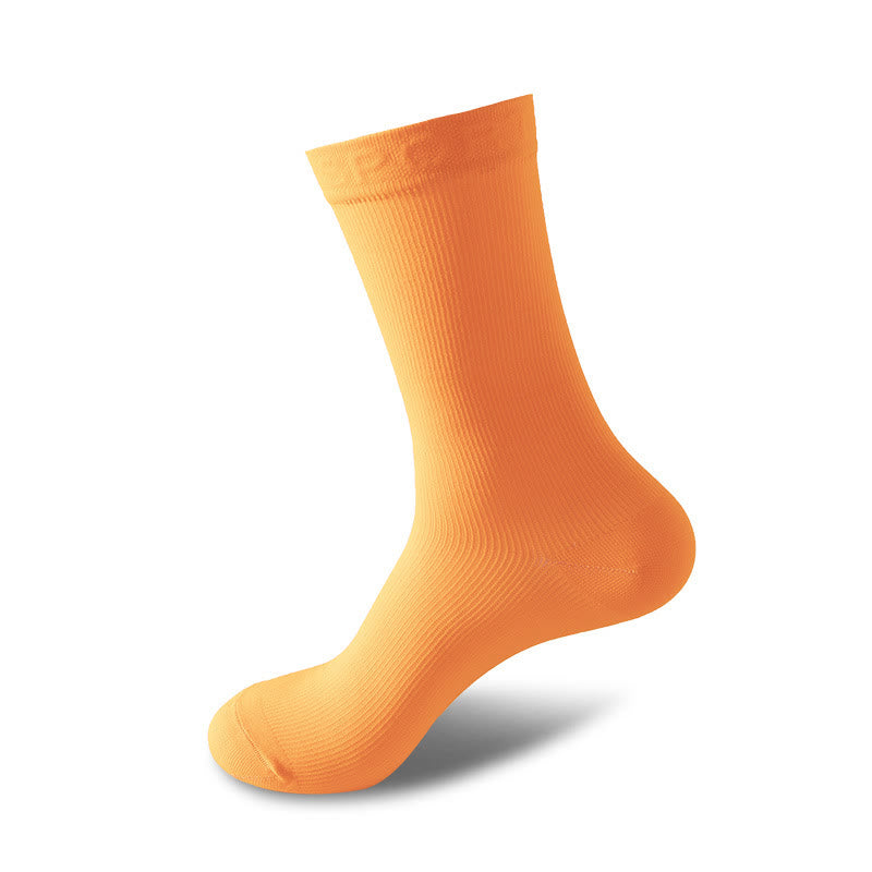 Plus Size Anti Slip Strips Quarter Compression Socks(6 Pairs) - Orange - EU37-45(US4-11) - image 11
