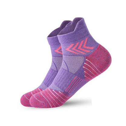 Plus Size Mesh Ankle Compression Socks(6 Pairs) - Purple - EU39-45(US6-11) - image 8