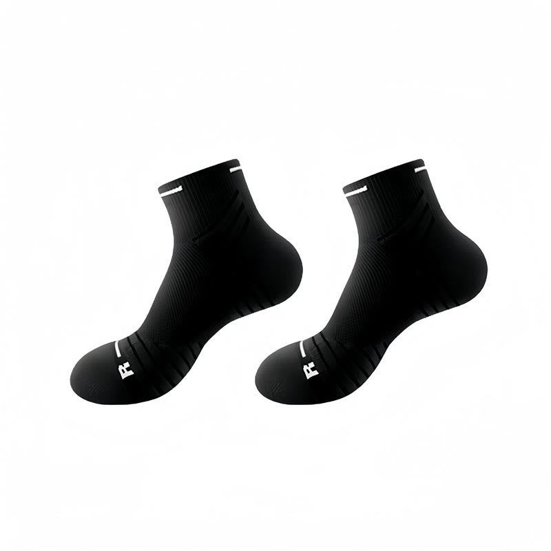 Plus Size Lightweight Cushioning Ankle Compression Socks(4 Pairs) - Black - EU38-44(US5-10) - image 8