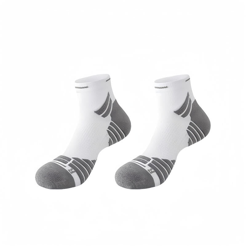 Plus Size Lightweight Cushioning Ankle Compression Socks(4 Pairs) - Grey - EU38-44(US5-10) - image 7