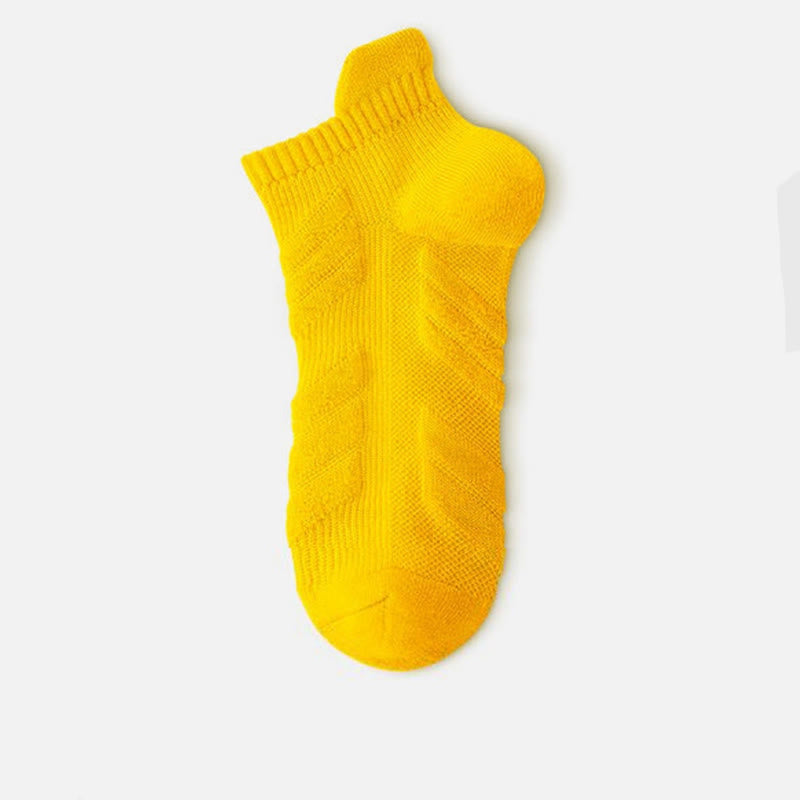 Plus Size Ankle Support Ankle Compression Socks(5 Pairs) - Yellow - EU38-44(US5-10) - image 7