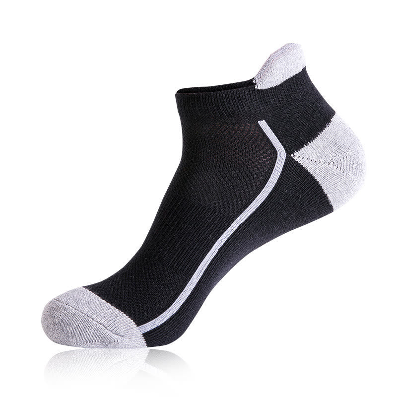 Plus Size Solid Ankle Compression Socks(5 Pairs) - Black - EU38-44(US5-10) - image 8