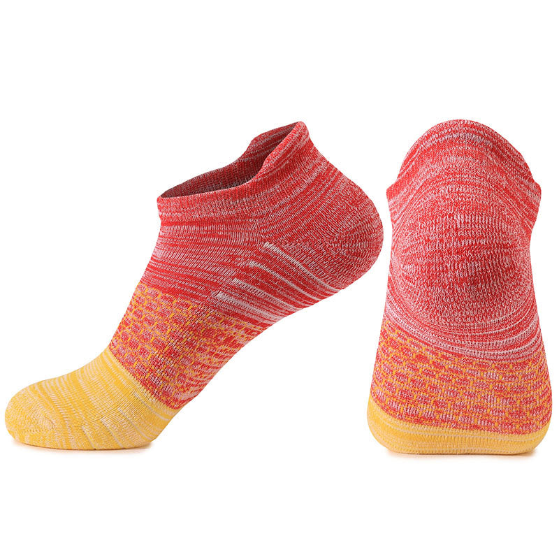 Plus Size Tie Dye Ankle Compression Socks(4 Pairs) - Red - EU39-42(US6-8.5) - image 9
