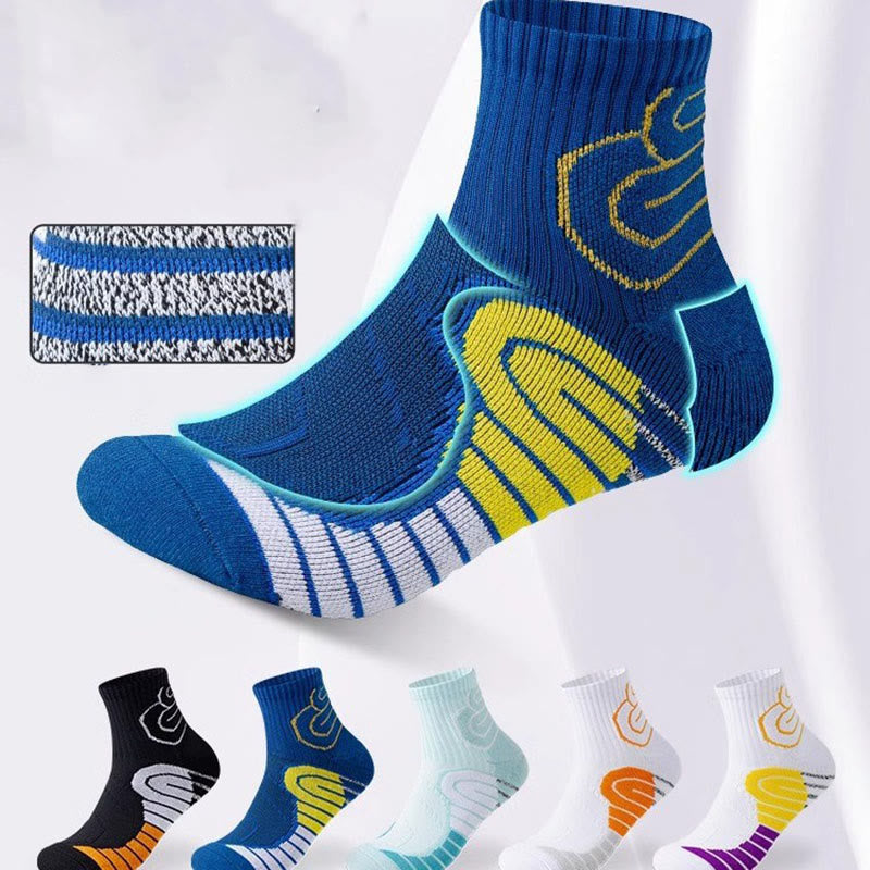 Plus Size 3D Protection Ankle Compression Socks(5 Pairs) - Multicolor - EU38-44(US5-10) - image 2
